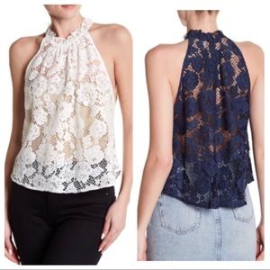 One IVORY LEFT !  sweet meadow lace tops. M